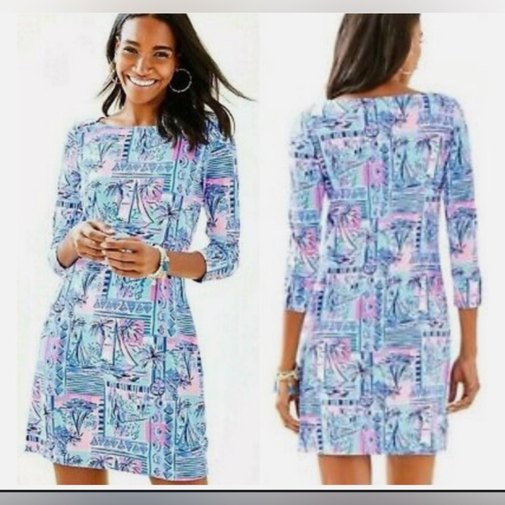 NWT Lilly Pulitzer Sophie Dress in Yeah Buoy Print Size L
